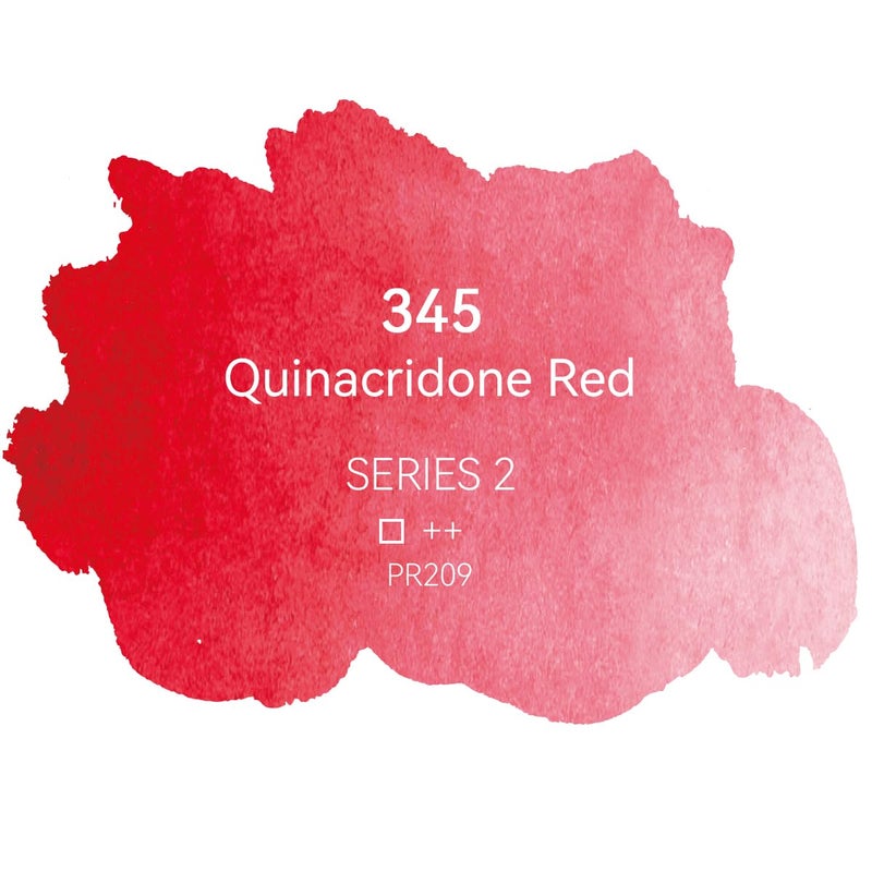 فينيكس طلاء ألوان مائية احترافي من فونيكس - نصف مقلاة بألوان مائية واحدة - أحمر كيناكريدون 345 - Image 2